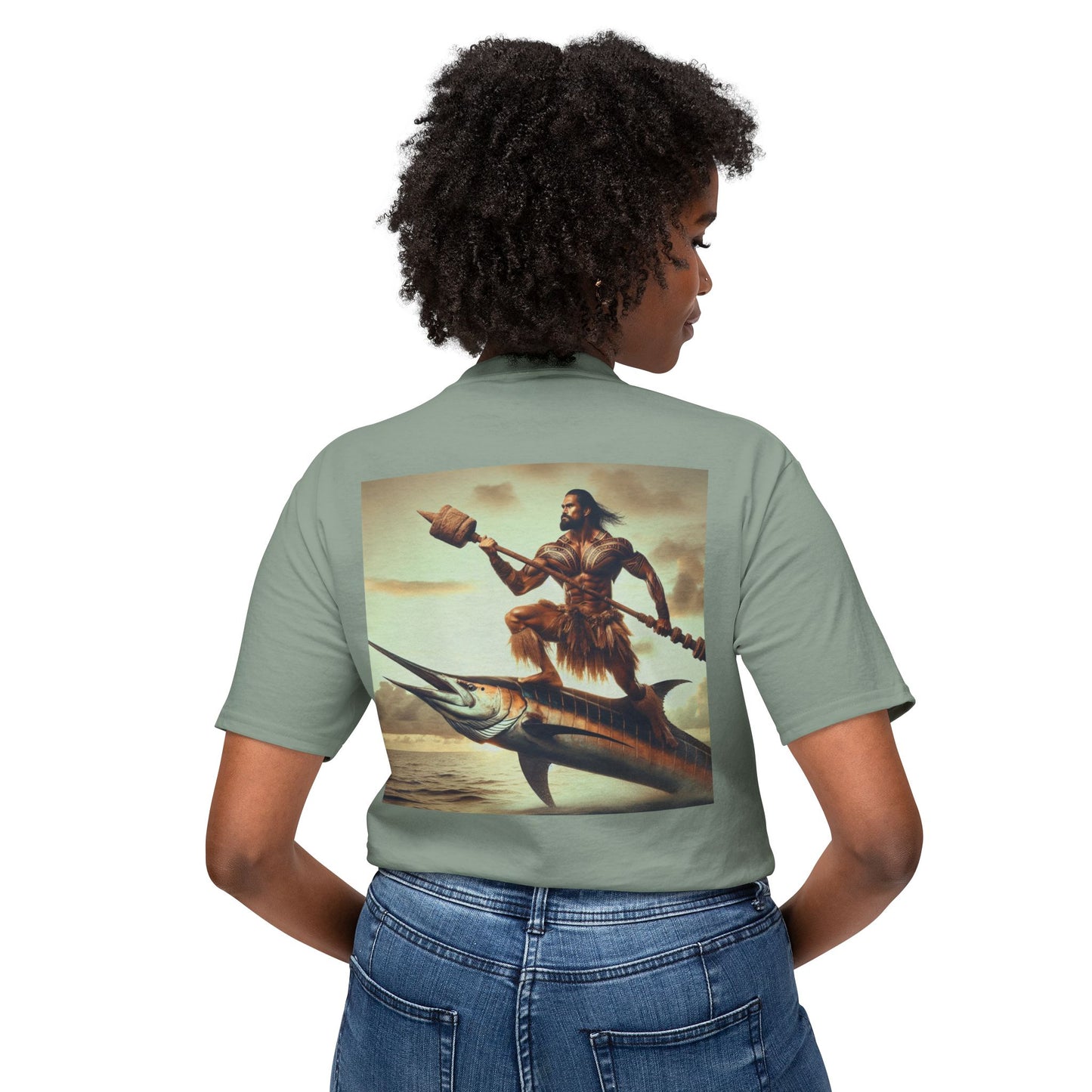 T-Shirt Barbarian On Blue Marlin Fishing Club Design