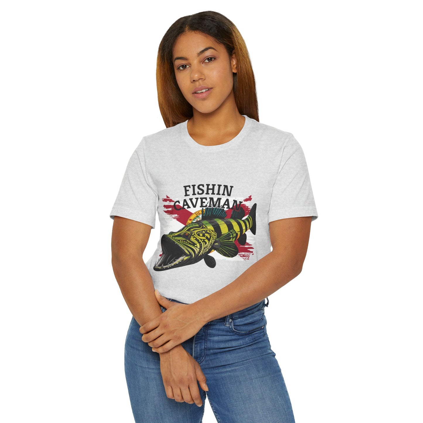 Peacock Bass T-Shirt with Florida Flag Design