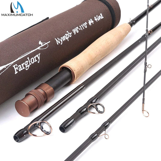 Maximumcatch Farglory 9-11FT 3WT/4WT/5WT 4-5Sec Medium Fast Nymph Fly Rod With Extra Extension Section Fly Fishing Rod