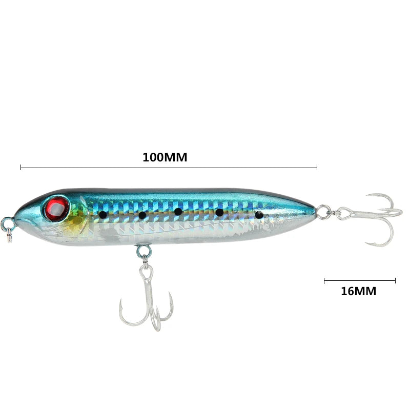 1 Pcs 100mm 14g Pencil Fishing spook lures Floating Artificial Bait Hard Plastic Swimbait pike Bass Trout Lures Fishing PE017