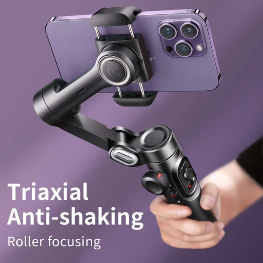 AOCHUAN 3-Axis Smartphone Gimbal Stabilizer with Fill Light